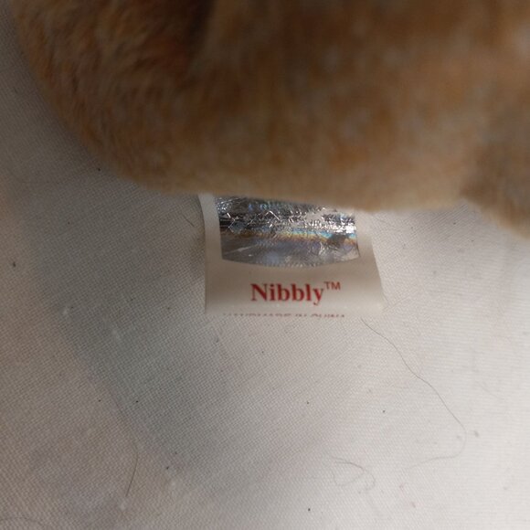 Ty Beanie Babies Nibbly Bunny Rabbit Plush Toy Brown White 1998 NEW - Picture 11 of 11